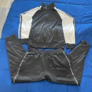 Hollister California Tracksuit Set - Black & White - Size S